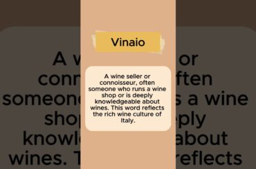 Italian Unveiled #33: Vinaio - The Essence of Italian Wine
