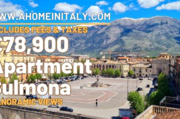 STUNNING apartment in the center of beautiful SULMONA close to the coast and ski resorts.