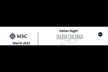 Menus for Seated Dining | Dinner 3 Italian Night | MSC Meraviglia
