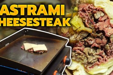 Pastrami Cheesesteak Sandwich on Amoroso's Italian Roll - Cooking on the Blackstone 22" Griddle