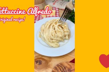 FETTUCCINE ALFREDO (Original Recipe) - Cooking with Bello #shorts