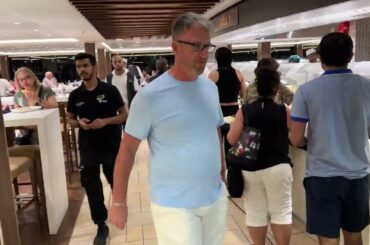 MSC Meraviglia Cruise Ship Marketplace Buffet dinner food walk through tour deck 15 Italian cheese