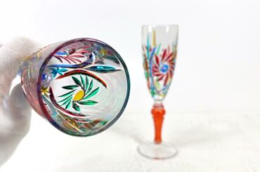 My Italian Decor - Italian Crystal 'Twizzler' Champagne Flutes, Handmade In Italy