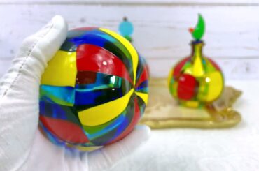 My Italian Decor - Hand Blown Murano Glass Large Pazzia Perfume Bottle, Made In Italy.