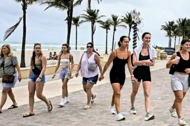 Hollywood Beach Boardwalk - South Beach - Miami Beach - Ocean Drive  #4k #travel #trending #vlog (A)