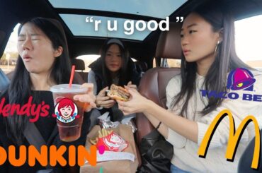 LETTING THE PERSON IN FRONT OF US DECIDE WHAT WE EAT FOR 24 HOURS!!