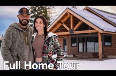 Welcome Inside Our DIY Concrete Log Cabin | Full Home Tour!