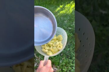 Cooking Italian food in a campsite #cooking #tortellini #funnycooking #cookingvideo #cookingfail