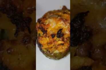 EASY Stuffed bell pepper with italian sausage extra cheese #foodie #homemade #cooking #howtocook