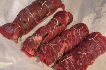 Braciola wrapped and ready to go