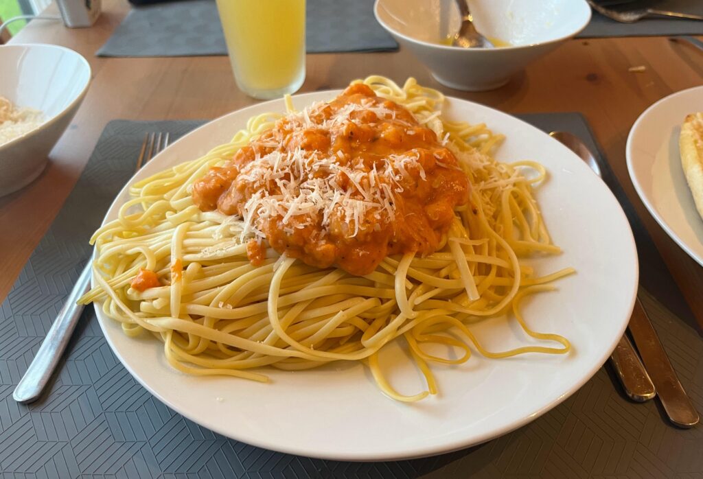 Pasta with Seafood Rose Sauce