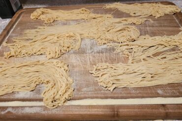 Homemade spaghetti, marinara, chicken parm.