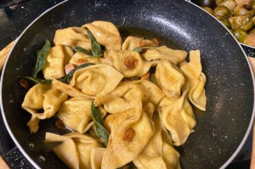 First time making a filled pasta - butternut squash ricotta filling in a brown butter sage sauce :)
