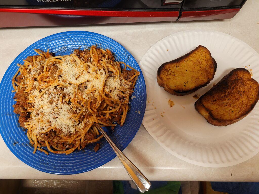 Spaghetti in meat sauce