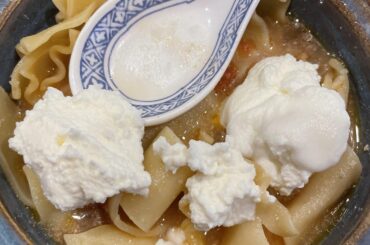 Homemade lasagna soup