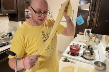 Homemade lasagna and ravioli