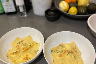 Potato and Creme Fraiche Ravioli