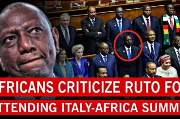 President Ruto is facing criticism for attending the Italy-Africa summit despite his promise to d..