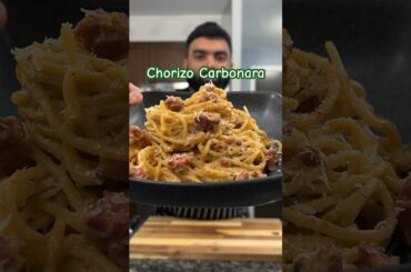 Chorizo Carbonara #recipes #shorts #fusionfood