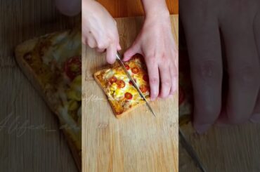 quick and easy breakfast recipe, how to make pizza with bread