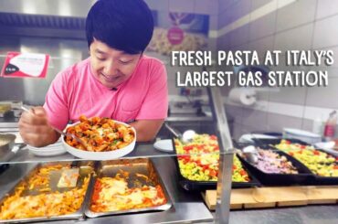 Eating at the LARGEST GAS STATION in Italy & All You Can Eat GREEK Breakfast Buffet in Athens