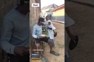 when hood brother funny neighbor beg him for food while eating his food#youtubemadeforyou #shorts