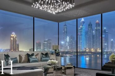 Inside a Stunning $7,600,000 Dubai Beachfront Penthouse with Pool & Cinema!