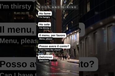 Essential Italian Food and Dining Phrases | Learn Italian with Italian Phrase A Day #italianlanguage