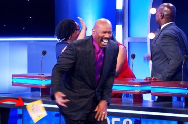 Steve Harvey throws his card at ridiculous answer!!