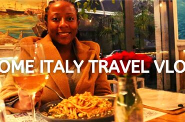 Flying to Rome Italy| Fine Dining Vegan Italian Restaurant| ROME ITALY SOLO TRAVEL VLOG