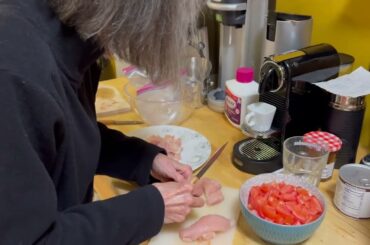 Chicken shepherd's pie and Italian red wine