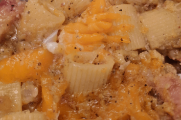 Not-Carbonara: Egg & Candied Guanciale Black Pepper Rice Vinegar 'Sauce', topped with grated Parmesan and Salt-Cured Egg Yolk and Egg Yolk Confit