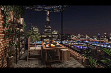 Chillout Rooftop Coffee Shop Ambience - Relaxing Jazz Instrumental Music For Study, Work, Relax