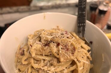 Inspired carbonara pasta