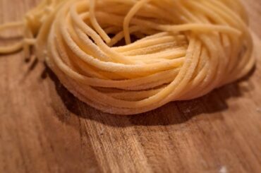 Spaghetti with tomato and burrata