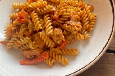 I tried preparing the Rusticana pasta