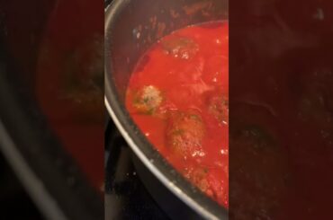 Italian Meatballs Easy Cooking Recipe ASMR Boiling in Homemade Tomato Sauce! #cooking #recipe #easy