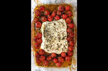 Trending TIK TOK PASTA - Baked Feta and Cherry tomatoes #pasta