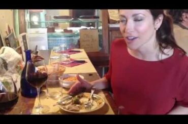 Eating authentic Tuscan food (tongue!) in Fiesole, Italy