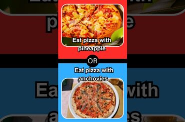 Would you rather food edition | Pick one kick one | #wouldyourather #quiz #shorts