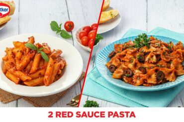 Red Sauce Pasta Recipes | Penne Arrabbiata and Farfalle Puttanesca Recipe | Easy Italian Pasta Dish