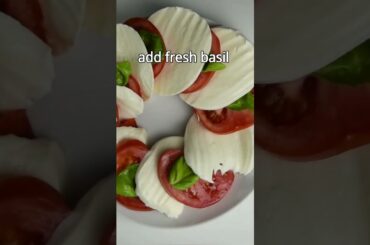 simple salad recipe caprese salad #youtubeshorts #shorts #easyrecipe #cheese
