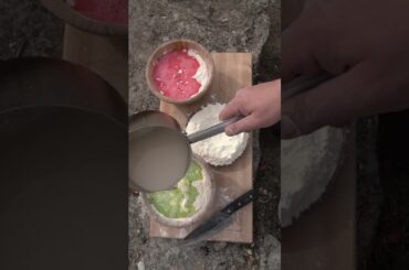 cooking in nature calzone italian food  #cooking #food #asmr #shortsvideo#shorts