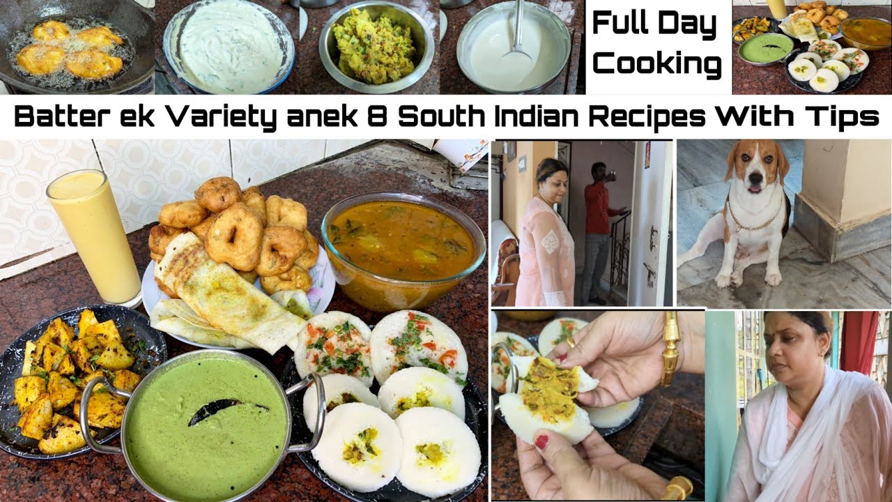 8 Recipes With 1 Batter || Medu Vada, stuffed Idly, Sambar,Utapam,Idly, Masala Dosa,Idly Fry, Chatni 8 Recipes With 1 Batter || Medu Vada, stuffed Idly, Sambar,Utapam,Idly, Masala Dosa,Idly Fry, Chatni