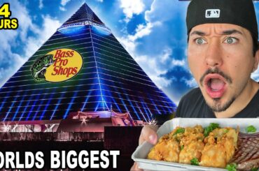 Staying At The Worlds LARGEST Bass Pro Shop For 24 Hours...