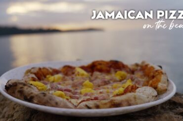 ITALIAN JAMAICAN PIZZA BY ITALIAN CHEF ON THE BEACH!! ACKEE & LOBSTER!!