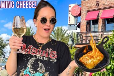 Wine Bar George FLAMING CHEESE | Disney Springs FULL Dining Experience!