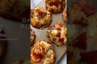 GARLIC BUTTER PIZZA MUFFIN RECIPE #shorts #shortsfeed #recipes #ramadan #easy #fast #food #cooking