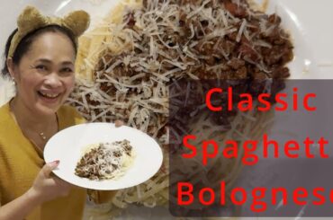 Classic Spaghetti Bolognese  Recipe : Homemade & flavourful Italian pasta dish
