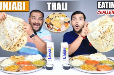 PUNJABI THALI EATING CHALLENGE | Veg Punjabi Food Eating Competition | Food Challenge